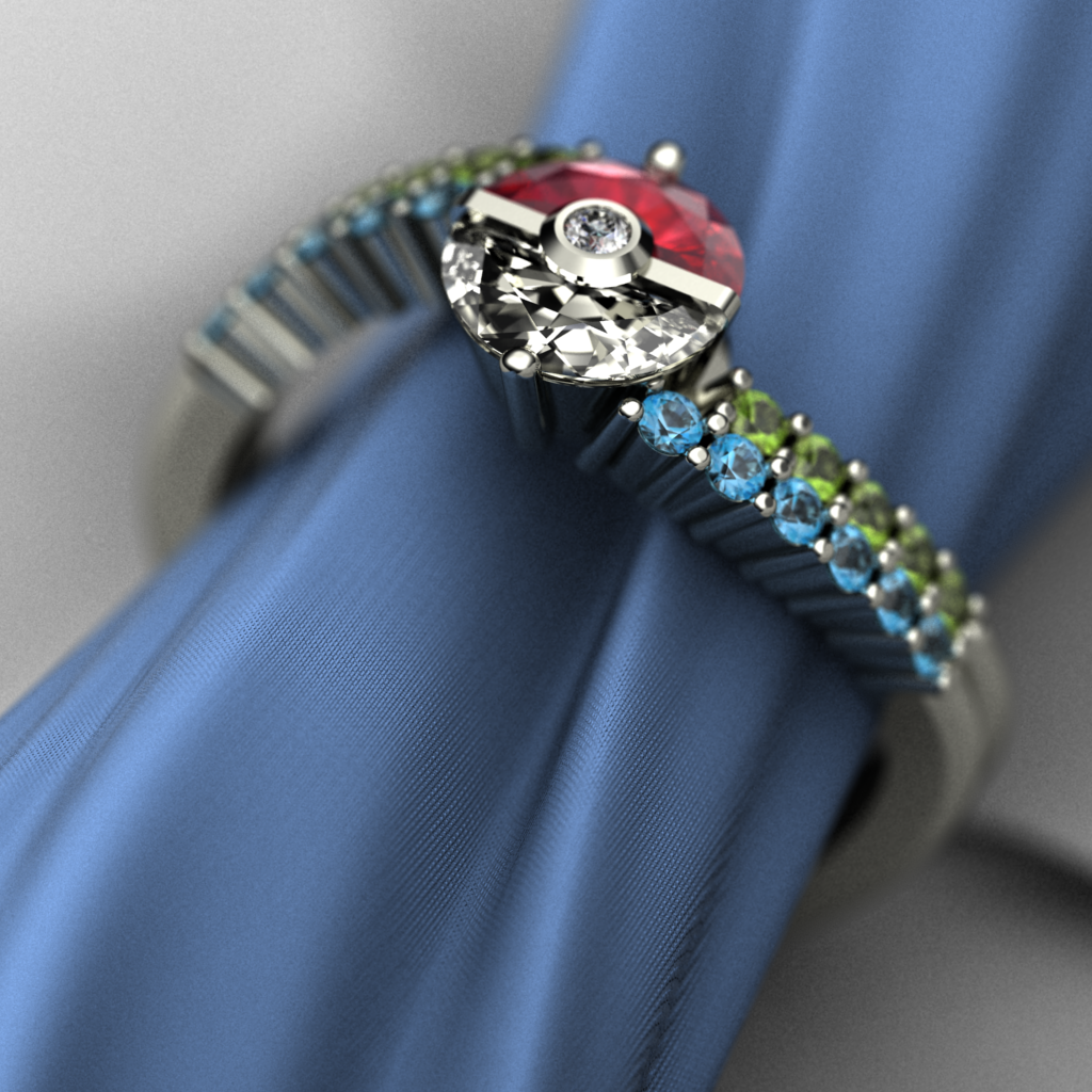 Pokeball hot sale diamond ring