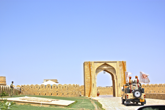 Suryagarh Guard escort to the fort hotel