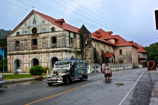 Bohol church and Jeepney