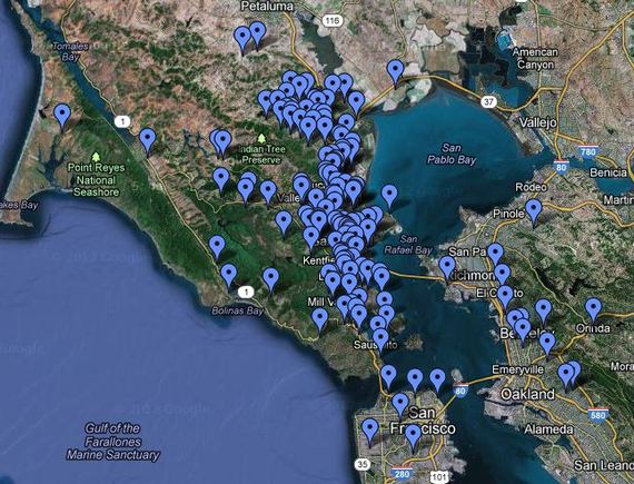 WildCare map of where poisoned animals came from