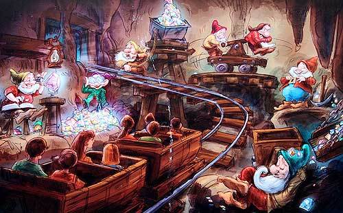 Seven Dwarfs Mine Train Literally Puts A New Face On The Disney Theme Park Experience Huffpost 