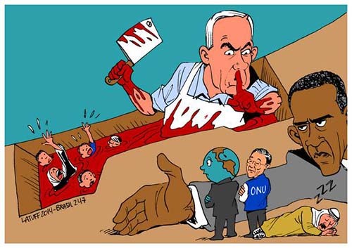 2014-07-30-1PotentCarlosLatuffcartoondepictingIsraelislaughterofciviliansasworldstandsidlybycourtesyLatuff.jpg