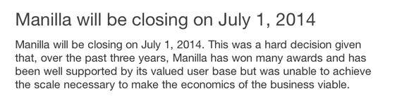 Manilla shuts down -- Carley Knobloch