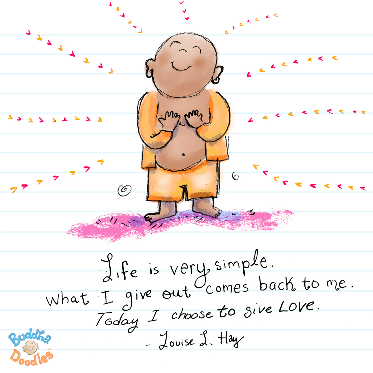 Today's Buddha Doodle - Give Love! | HuffPost Good News