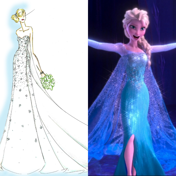 Elsa Inspired Wedding Dress