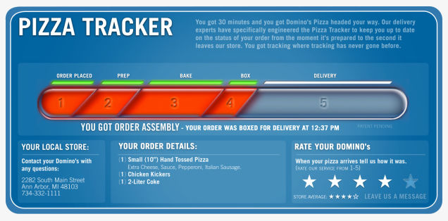 Domino's store pizza order