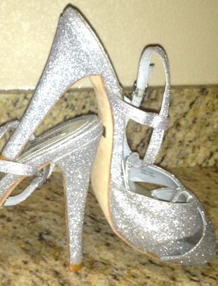 Silver high hot sale heels payless