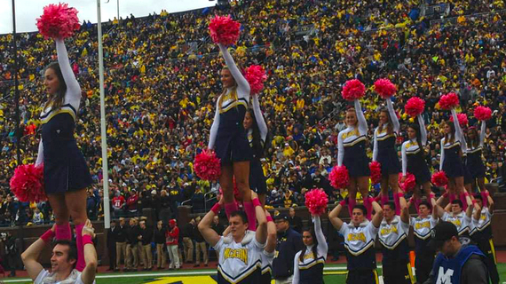 University of Iowa Cheerleader's Pants Fall Down During Backflip