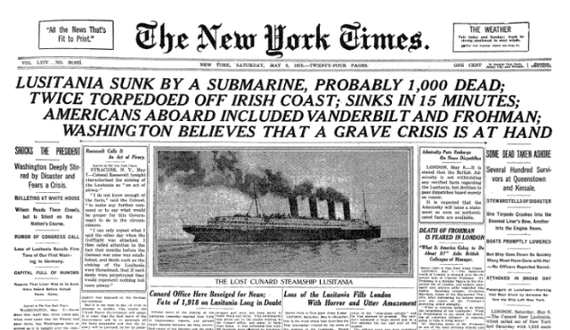 The Sinking Of The Lusitania How A Wartime Tragedy