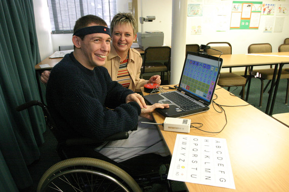 Martin with Prof Juan Bornman, at  the Centre for Augmentative and Alternative Communication