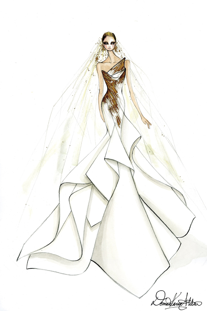 Donna karan outlet wedding dress price