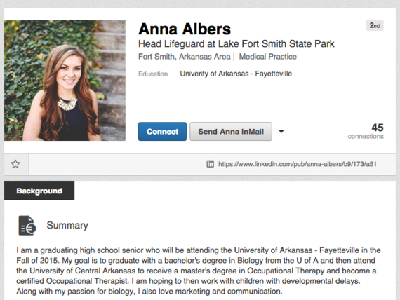 Linkedin Profiles For High School Students