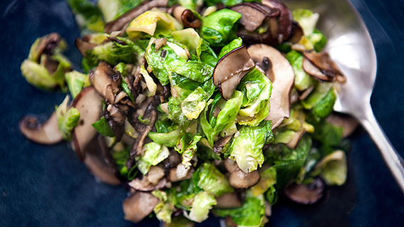 Mushroom and Brussels Sprout Stir-Fry Recipe by Charles Phan