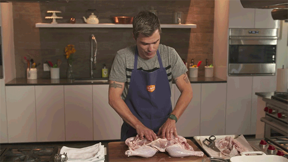 How to flatten a spatchcocked turkey