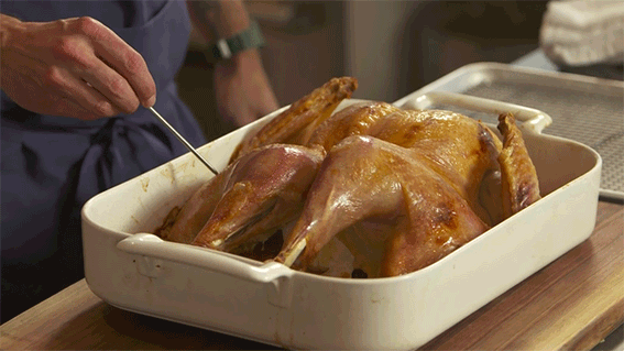 How to check the temperature of roast turkey