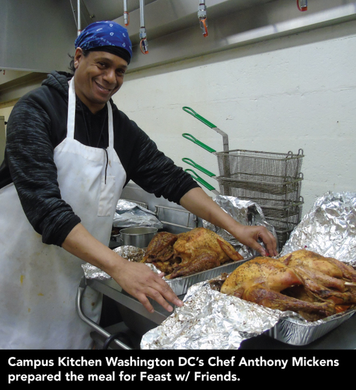 Chef Anthony Mickens prepares a Thanksgiving meal