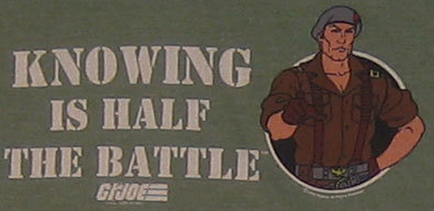 Image result for knowing is half the battle