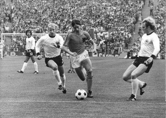 Johan Cruyff of the Los Angeles Aztec's before a match in Los