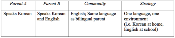 strategy on how to raise a bilingual baby - chart 2