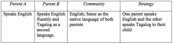 strategy on how to raise a bilingual baby - chart 5