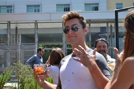 Lance Bass with the Environmental Media Association #GreenMySchool program