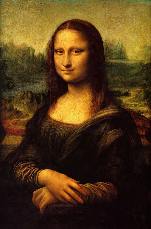 The Mona Lisa by the Italian artist Leonardo da Vinci, part of the collection of the Louvre Museum in Paris