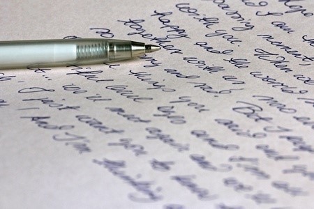 handwritten note