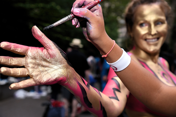 570px x 380px - This Is Me Having My Naked Body Painted In Public At Age 60 ...