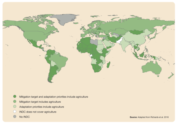 Figure 2. Inclusion of agriculture in the INDCs