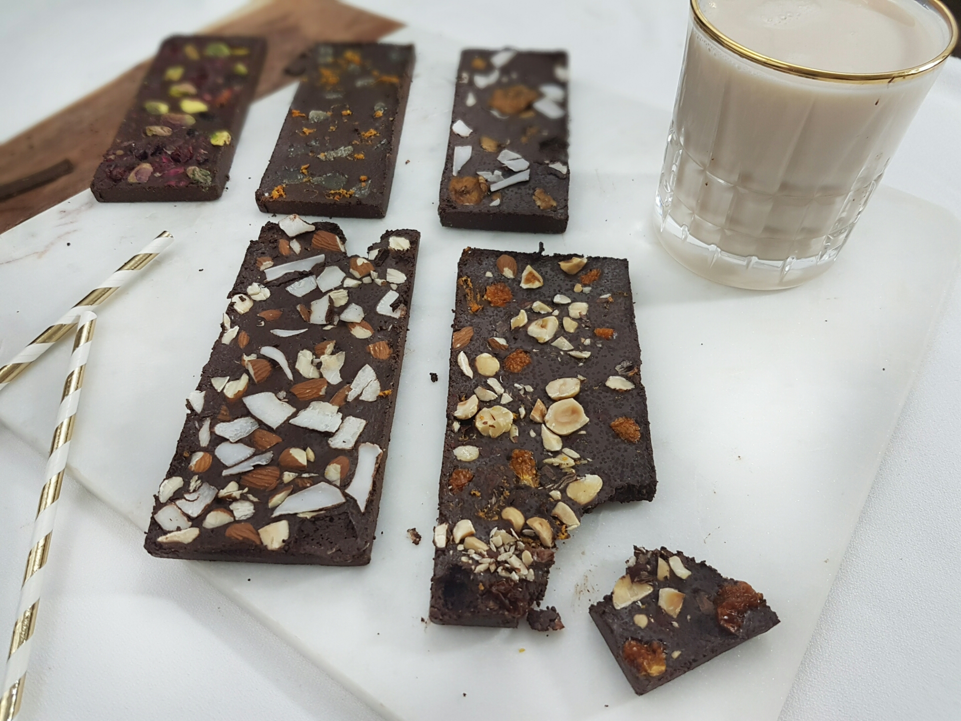 DIY Fruit, Nut And Flower-Laced Chocolate Bars.