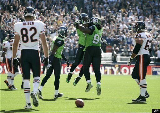 Black and shop green seahawks jersey