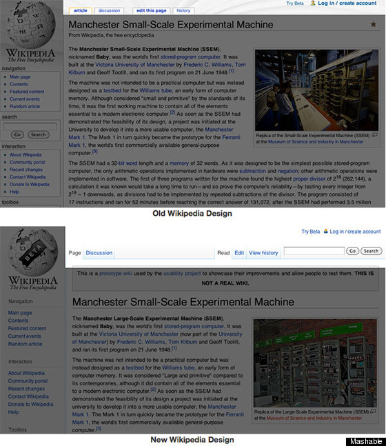 New Wikipedia Layout 2010 See PICTURES Of The 'Vector' Redesign