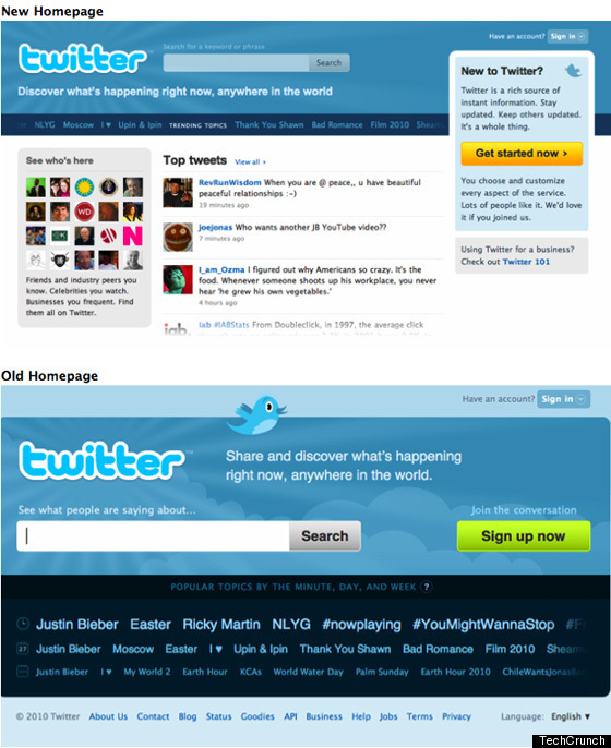 New Twitter Homepage Unveiled: See The Before And After (PICTURE ...