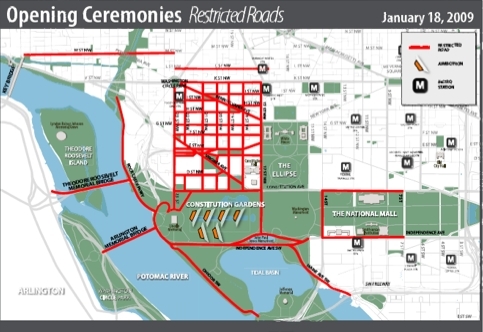 Obama Inauguration: Restricted Road Map Released By DC Mayor | HuffPost